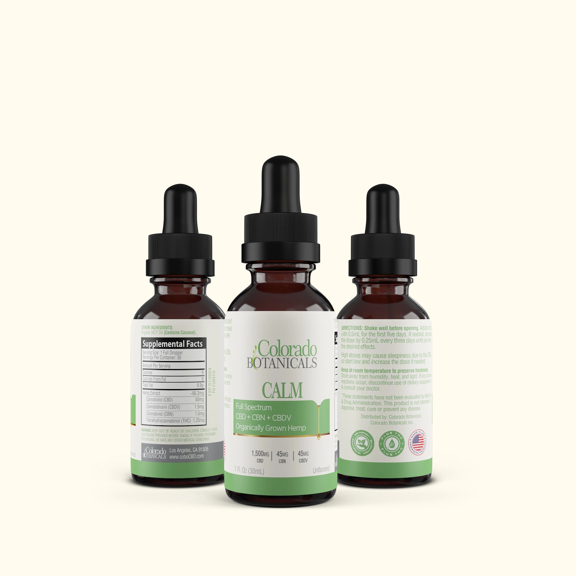 Calm 1,590mg CBN + CBDV + Full Spectrum CBD Oil