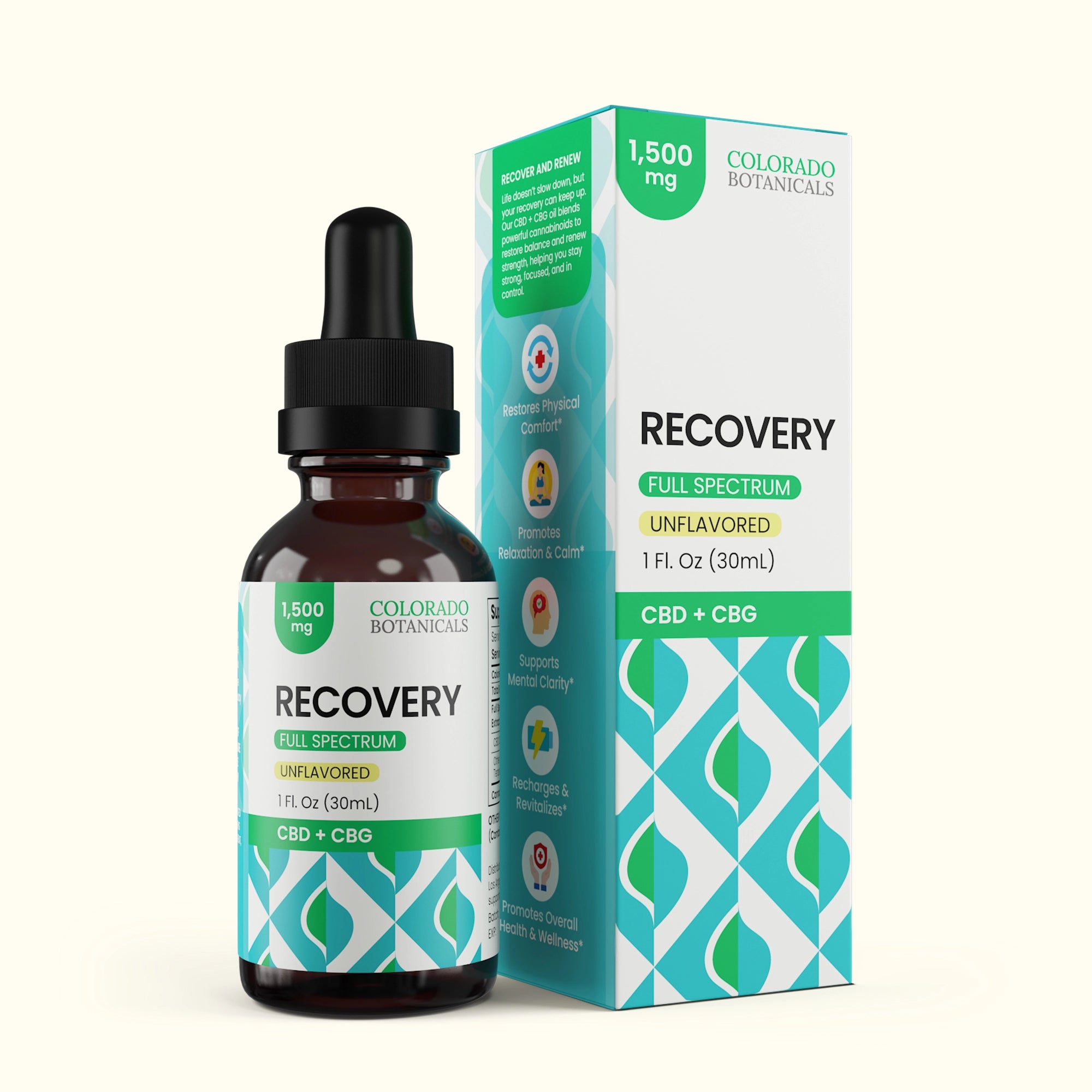 1,500mg CBG + Full Spectrum CBD Oil - Recovery - Colorado Botanicals 1,500mg CBG + Full Spectrum CBD Oil - Recovery - Colorado Botanicals