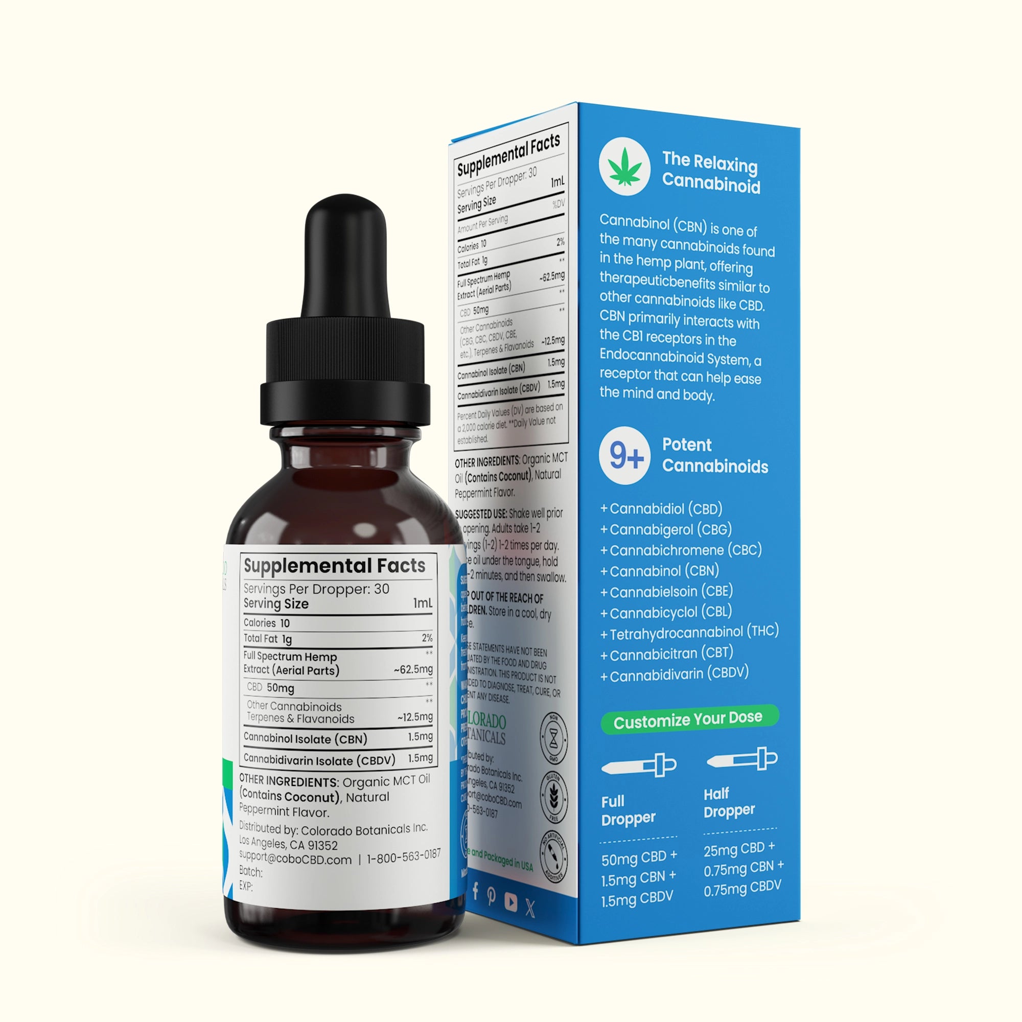 Calm 1,590mg CBN + CBDV + Full Spectrum CBD Oil