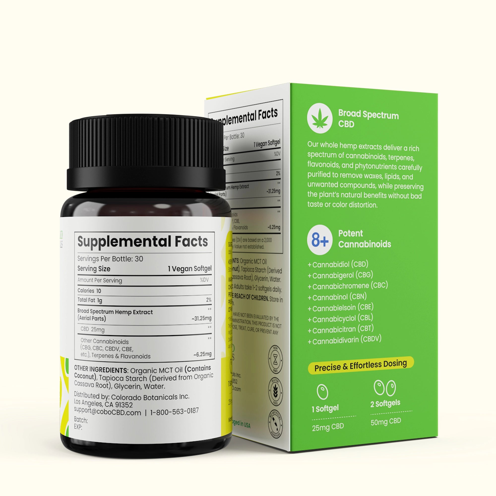 25mg Broad Spectrum CBD Softgels