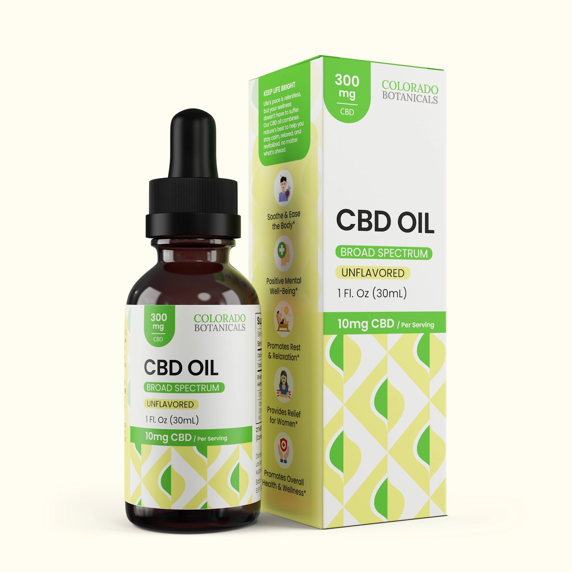 300mg Broad Spectrum CBD Oil - THC-Free - 30mL - Colorado Botanicals 300mg Broad Spectrum CBD Oil - THC-Free - 30mL - Colorado Botanicals