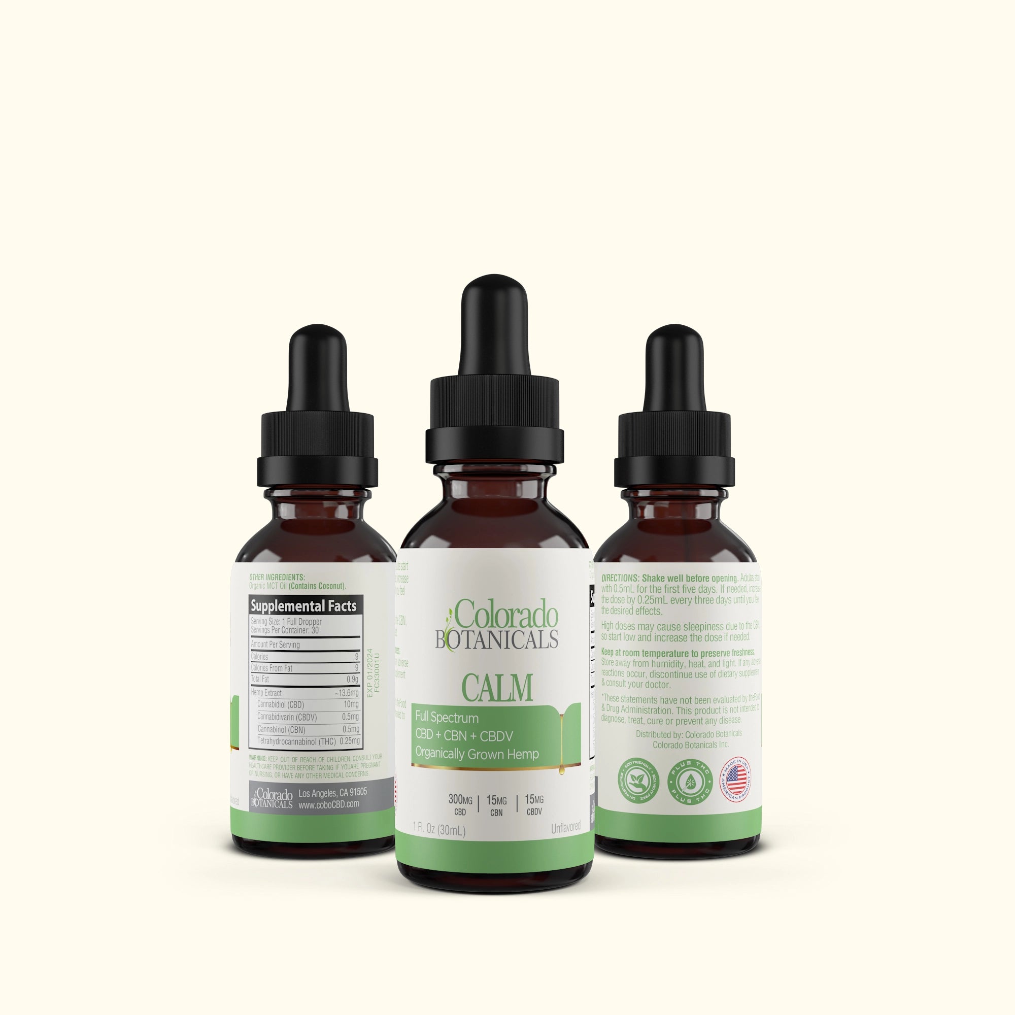 Calm 330mg CBN + CBDV + Full Spectrum CBD Oil