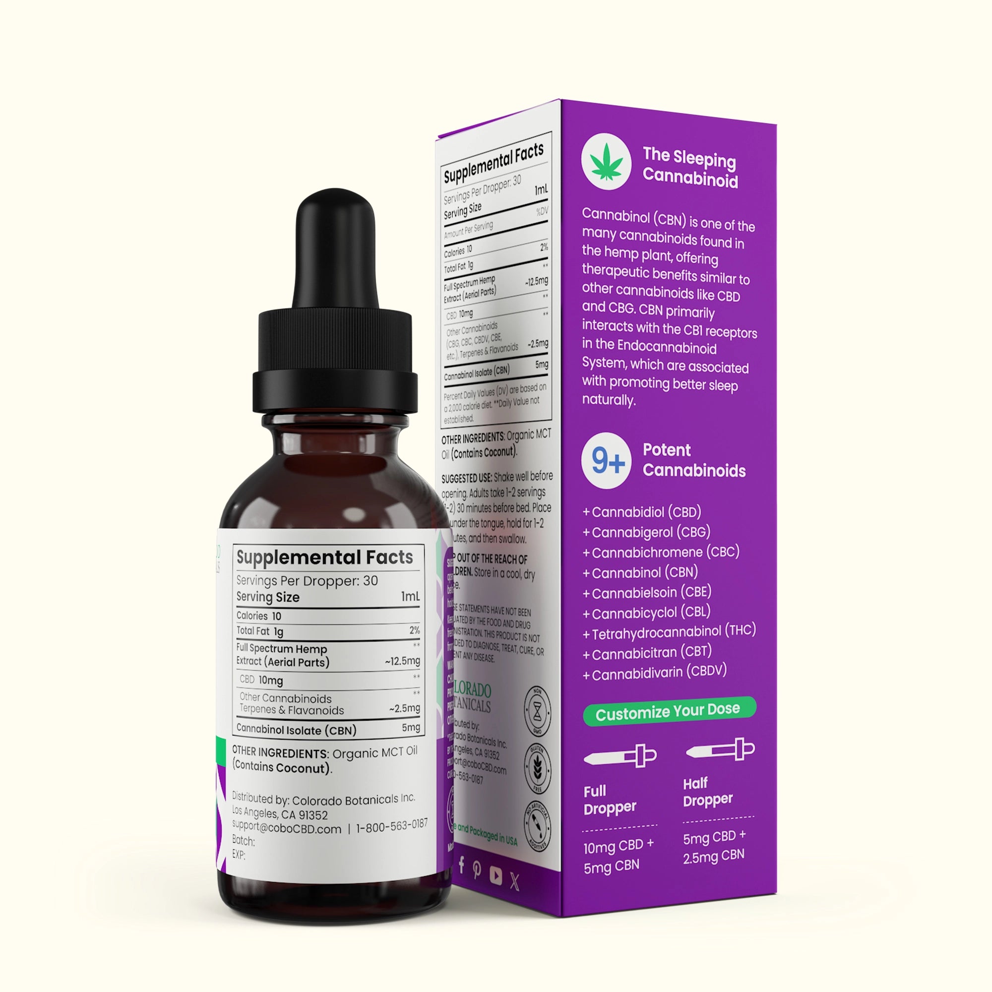 Colorado Botanicals CBN Tincture (450mg CBD+CBN) - Colorado Botanicals Colorado Botanicals CBN Tincture (450mg CBD+CBN) - Colorado Botanicals