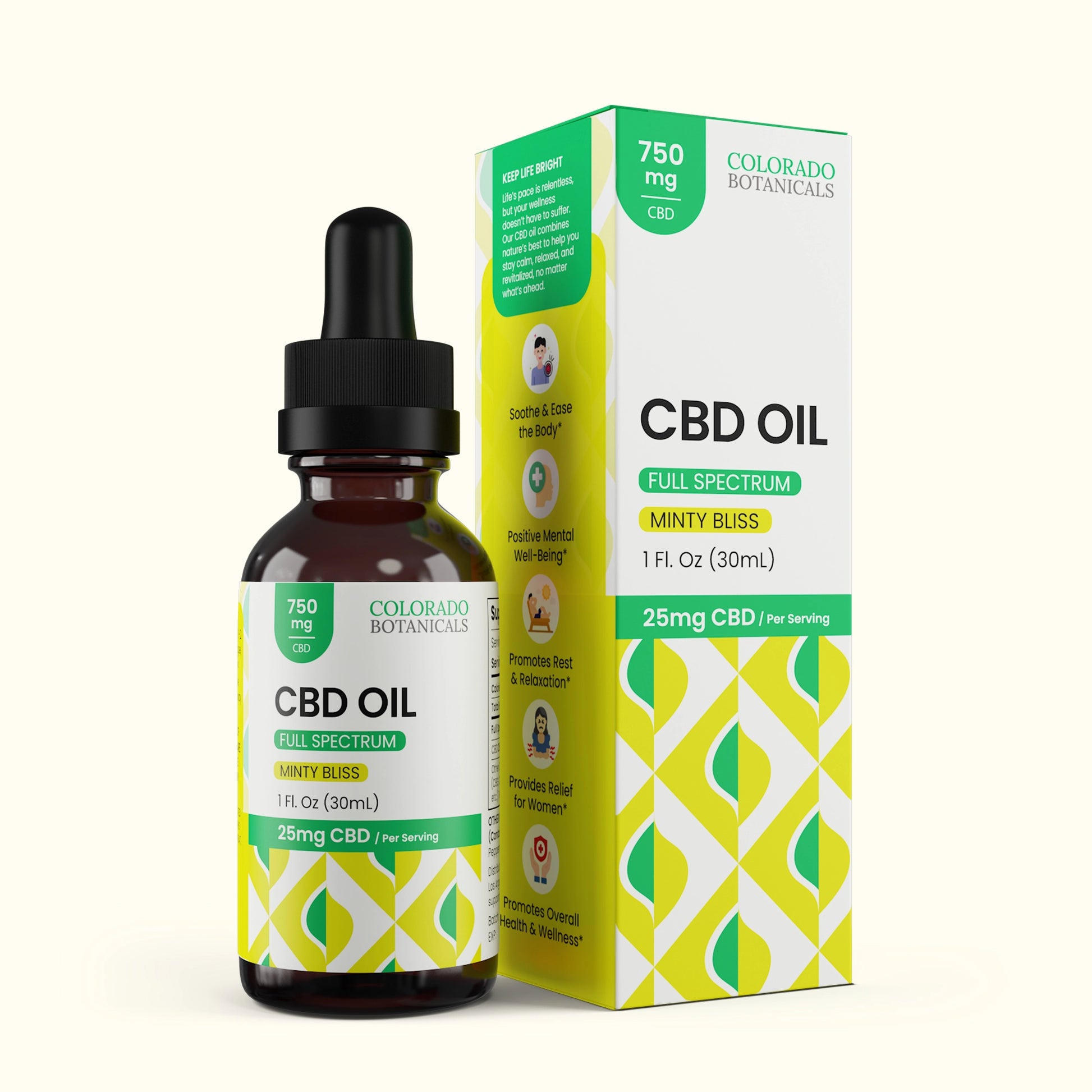 750mg Full Spectrum CBD Oil - With THC - 30mL - Colorado Botanicals 750mg Full Spectrum CBD Oil - With THC - 30mL - Colorado Botanicals