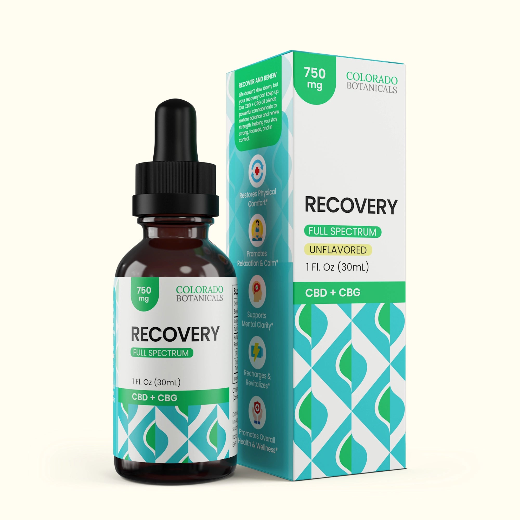 750mg CBG + Full Spectrum CBD Oil - Recovery - Colorado Botanicals 750mg CBG + Full Spectrum CBD Oil - Recovery - Colorado Botanicals
