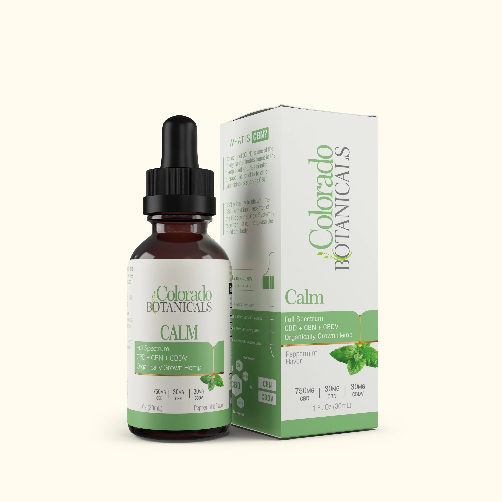 Calm 810mg CBN + CBDV + Full Spectrum CBD Oil - Colorado Botanicals