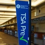 TSA regulations and sign at the airport
